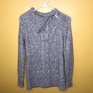 Old Navy Brown Cable Knit Wool Sweater, XS